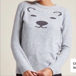 Modcloth Women Polar Bear Face Gray Soft Lightweight Pullover Sweater Size 3XL